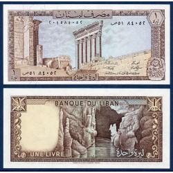 Liban Pick N°61 , Billet de banque de 1 Livre 1964-1986