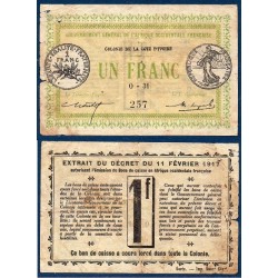 AOF Chambre de commerce de cote d'Ivoire 1 Franc CFA 11.2.1917