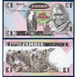 Zambie Pick N°23, Billet de banque de 1 Kwacha 1980-1988