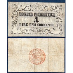 Etats Italiens Venise Pick N°S185a.1, Billet de banque de 1 Lire 1848