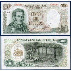 Chili Pick N°147, Billet de banque de 5000 Escudos 1967