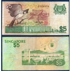 Singapour Pick N°10, Billet de banque de 5 Dollars 1976