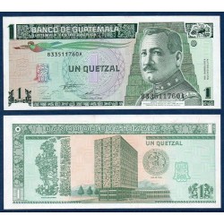 Guatemala Pick N°87, Billet de banque de 1 Quetzal 1993-1995