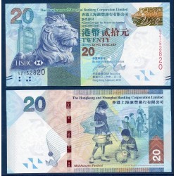 Hong Kong Pick N°212, Billet de banque de 20 dollars 2010-2013