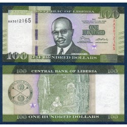 Liberia Pick N°35 , Billet de banque de 100 Dollars 2016