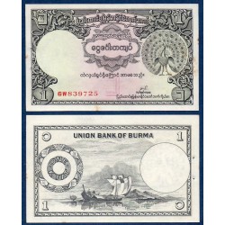 Myanmar, Birmanie Pick N°42, Billet de banque de 1 Kyat 1953
