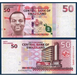 Swaziland Pick N°38, Billet de banque de 50 emalangénie 2010