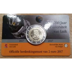 2 euros commémorative Belgique 2017 Université de Liège version Flamande