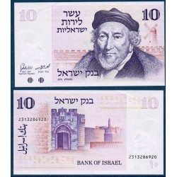 Israel Pick N°39 Billet de banque de 10 Lirot 1973