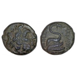 Mysie, Pergame unité Cuivre (-190 à -133) Asklepios et Serpent