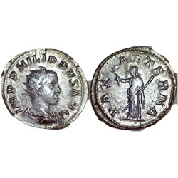 Antoninien de Philippe II (247), RIC 231c atelier Rome