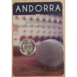 2 euros commémorative Andorre 2016 radio et télévision