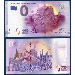 Billet souvenir Vulcania 0 euro touristique 2016 le dinosaure