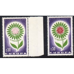 Timbre Yvert No 1431a rouge absent neuf luxe** europa 1964