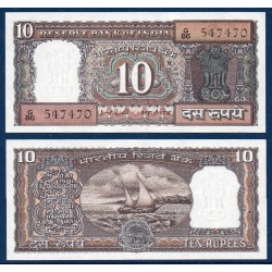 Inde Pick N°60, Billet de banque de 10 Rupees 1967-1970