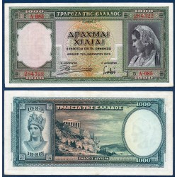 Grece Pick N°110, Billet de banque de 1000 Drachmai 1939