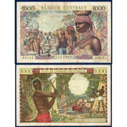 Etats Afrique Equatoriale Congo Pick N°5c, Billet de banque de 1000 Francs 1963