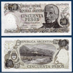 Argentine Pick N°296, Billet de banque de 50 Pesos 1974-1975