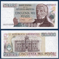 Argentine Pick N°307, Billet de banque de 50000 Pesos 1979-1983
