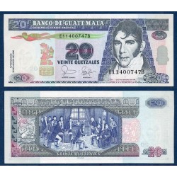 Guatemala Pick N°108, billet de banque de 20 Quetzal 2003