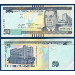 Honduras Pick N°101, Billet de banque de 50 Lempiras 2012-2014