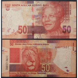 Afrique du sud Pick N°140, Billet de banque de 50 rand 2014-2015 Mandela