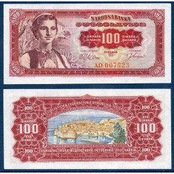 Yougoslavie Pick N°73, Billet de banque de 100 Dinara 1963