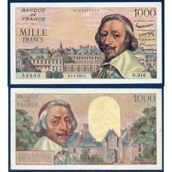 1000 Francs Richelieu TTB 7.3.1957 Billet de la banque de France