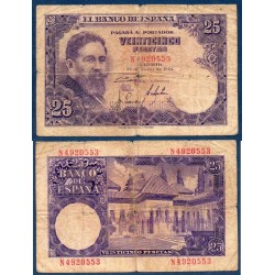 Espagne Pick N°147, B Billet de banque de 25 pesetas 1954