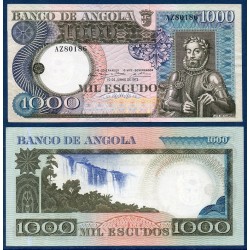 Angola Pick N°108 , Billet de banque de 1000 Escudos 1973
