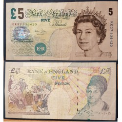 Grande Bretagne Pick N°391, Billet de banque de 5 livres 2002-2015