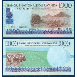 Rwanda Pick N°27, Billet de banque de 1000 Francs 1998