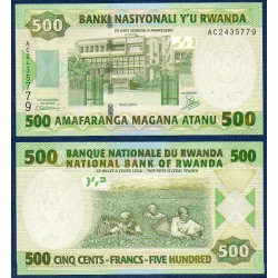 Rwanda Pick N°30, Billet de banque de 500 Francs 2004