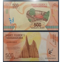 Madagascar Pick N°99, Billet de banque de 500 Ariary 2017