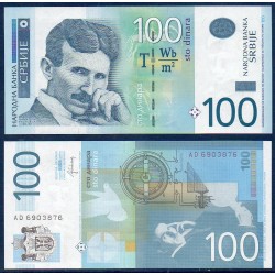 Serbie Pick N°57, Billet de banque de 100 Dinara 2012-2013
