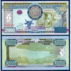 Burundi Pick N°47, Billet de banque de 2000 Francs 2008