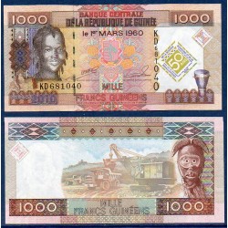 Guinée Pick N°43, Billet de banque de 1000 Francs 2010
