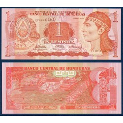 Honduras Pick N°89, Billet de banque de 1 Lempira 2008-2010