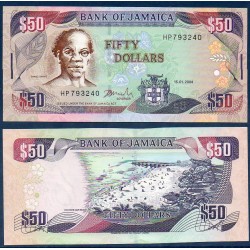 Jamaique Pick N°79, Billet de banque de 50 dollars 2000-2004