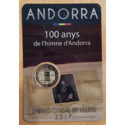 2 euros commémorative Andorre 2017 hymne national piece de monnaie €