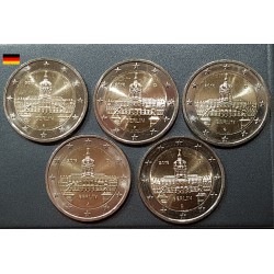 2 euros commémoratives allemagne 2018 5 ateliers Lander Berlin pieces de monnaie €