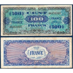 100 Francs France série 2 TTB 1945 Billet du trésor Central