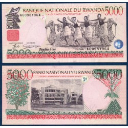 Rwanda Pick N°28, Billet de banque de 5000 Francs 1998