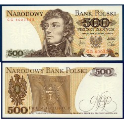 Pologne Pick N°145d, Neuf Billet de banque de 500 Zlotych 1982