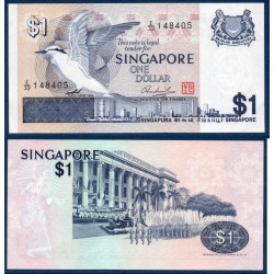 Singapour Pick N°9, Billet de banque de 1 Dollar 1976