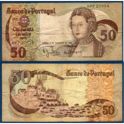 Portugal Pick N°174b, Billet de banque de 50 Escudos 1980