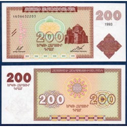 Arménie Pick N°37a, Billet de banque de 200 Dram 1993