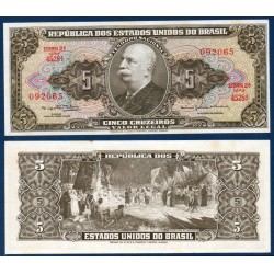Bresil Pick N°176d, Billet de banque de 5 Cruzeiros 1964
