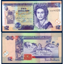 Belize Pick N°66b, Billet de banque de 2 dollars 2005