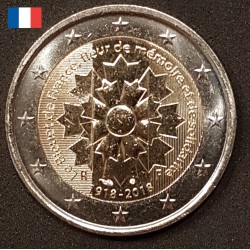 2 euros commémorative France 2018 Bleuet de France piece de monnaie €